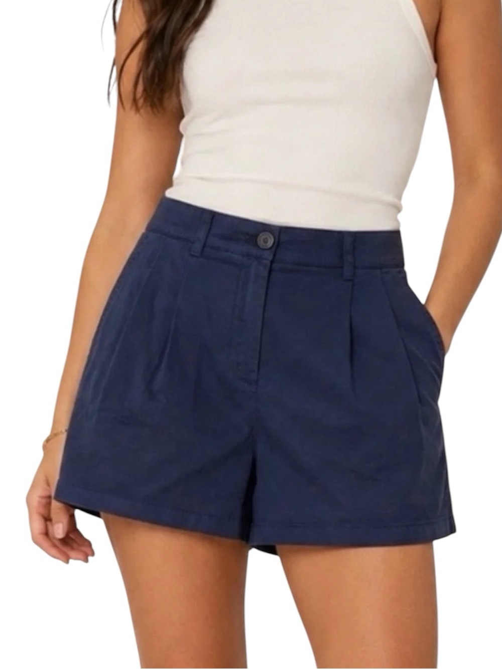 NWT J. Crew Woman’s Navy High-Waist Pleated Shorts sz 12